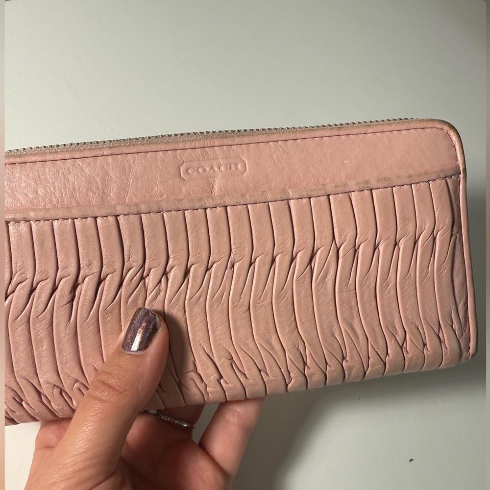 Coach Pink Leather Wallet - Picture 6 of 12